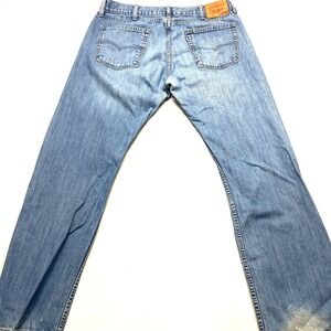 Vintage Levi's 514 Slim Straight Jeans Mens 38x32 Blue Denim Cotton 5-Pockets